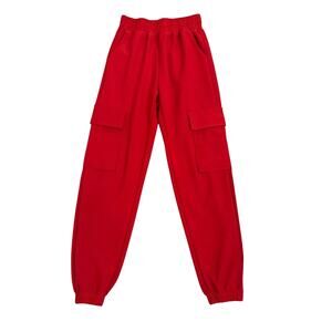 New Mix Red Athletic Sporty Streetwear Cargo Sweatpants Joggers Size Small